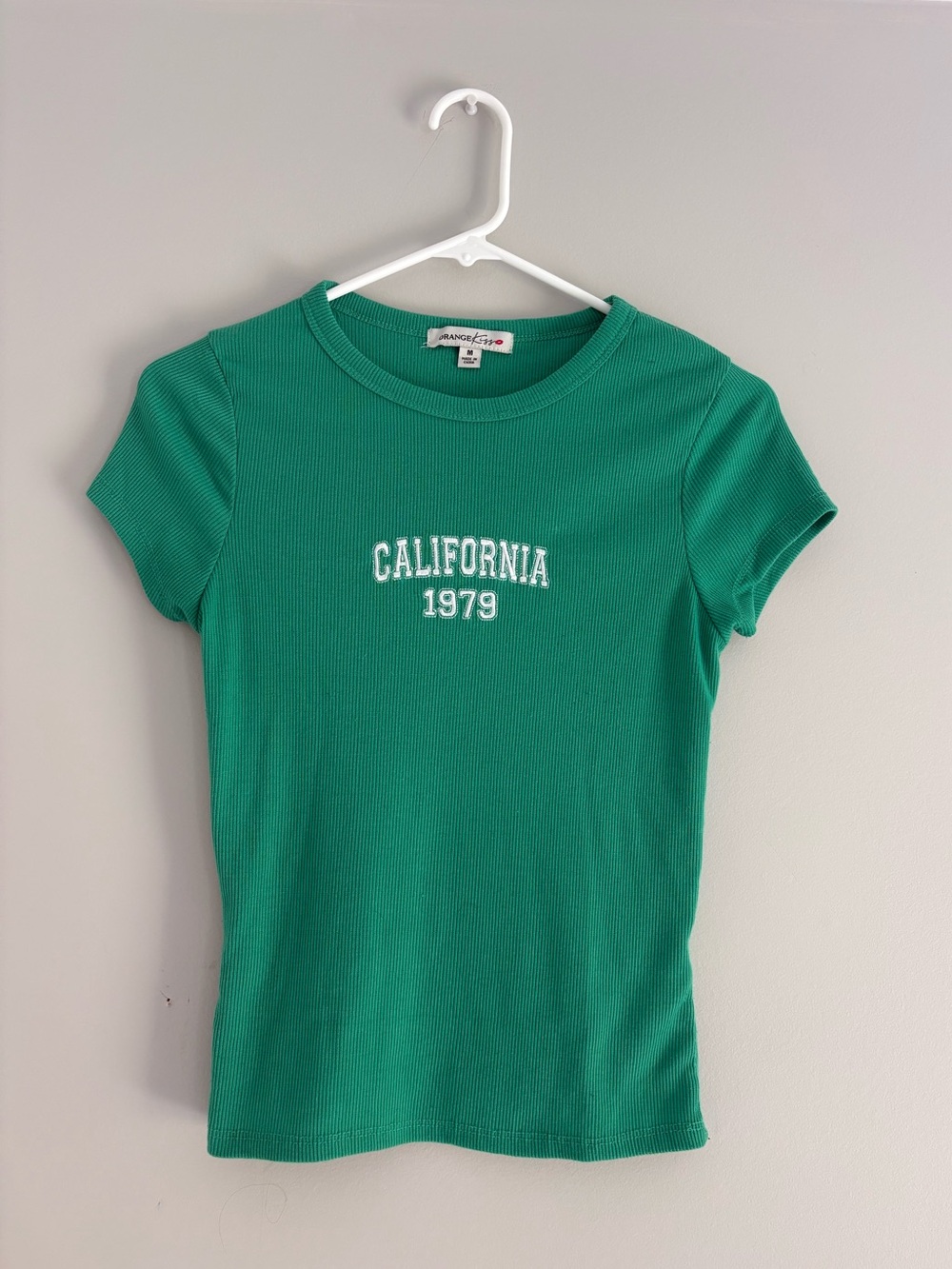 Orange Kiss Green California 1979 Baby Tee